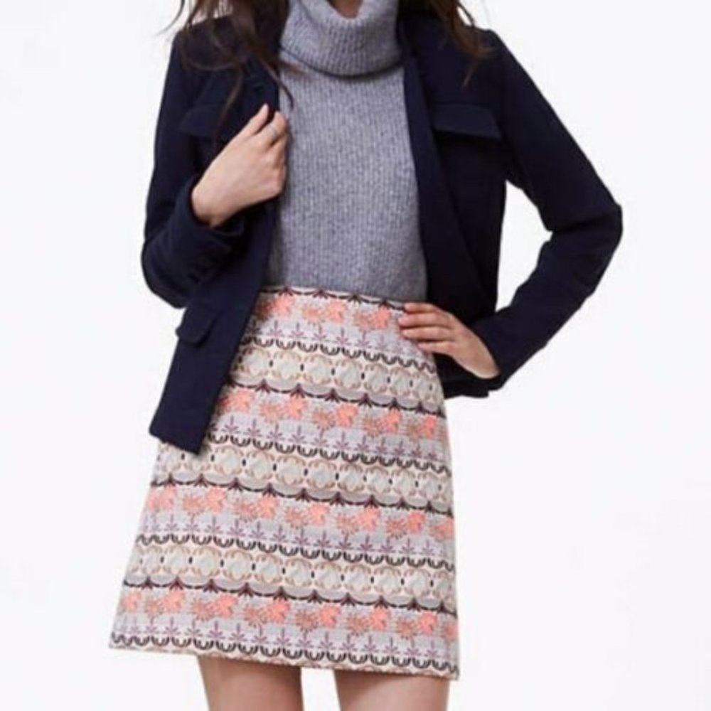 Shimmer Mosaic Shift Skirt